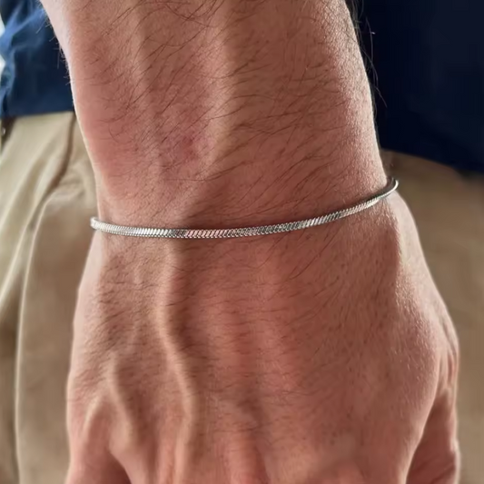 Lagacci minimal jewelry octagon chain bracelet