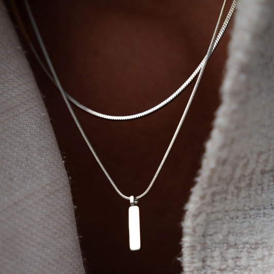 Octagon Pendant Necklace lagacci minimal jewelry