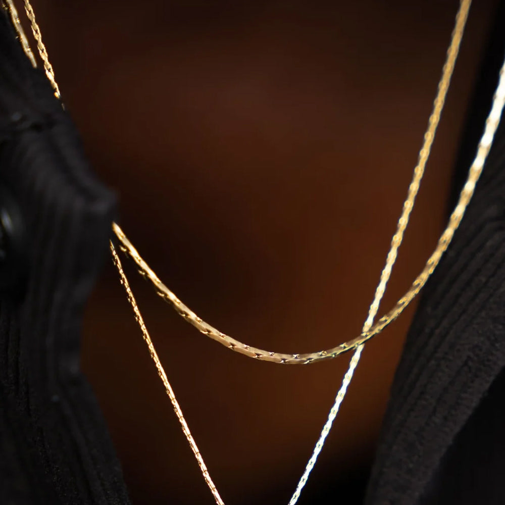 Lagacci minimal jewelry wire chain necklace