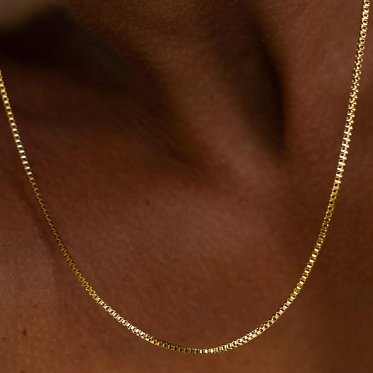 Lagacci minimal jewelry box chain necklace