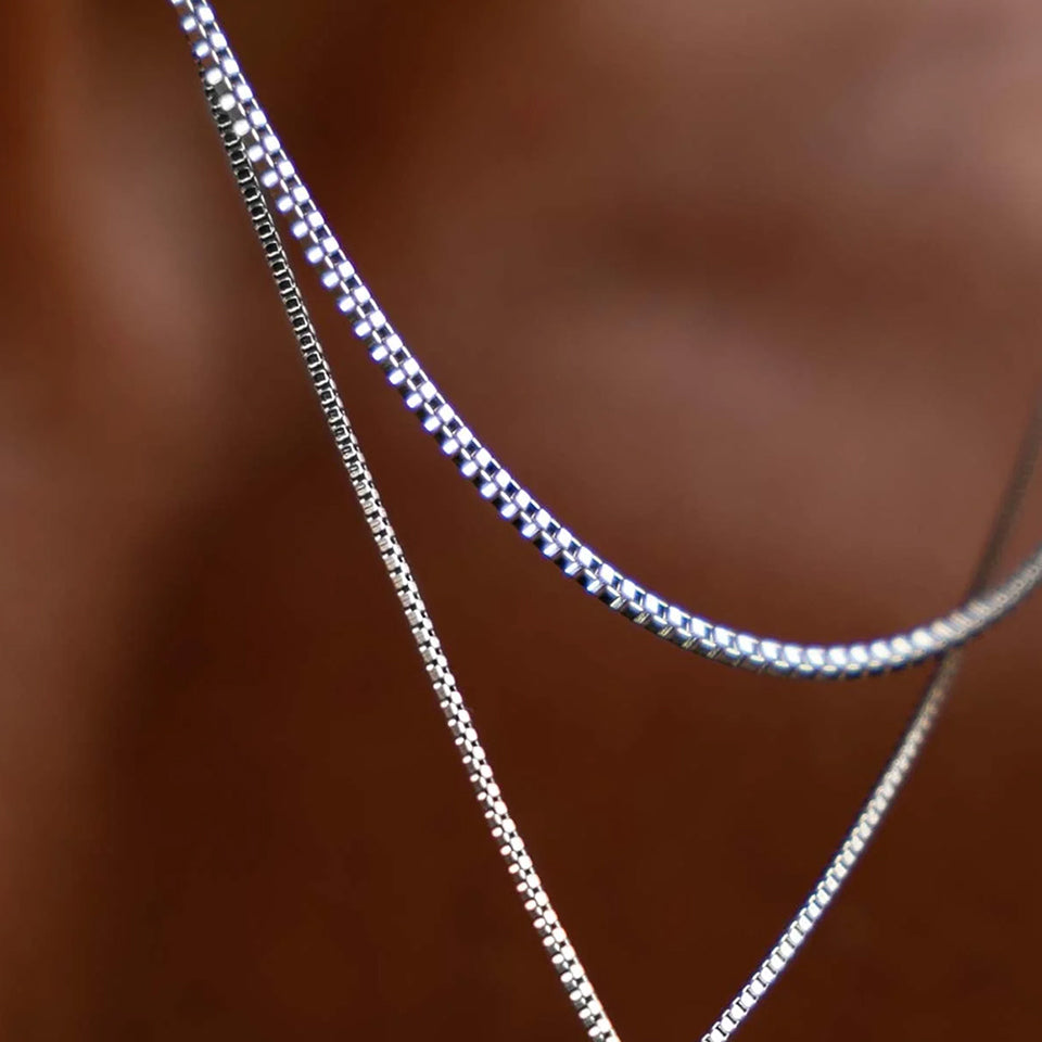 Lagacci minimal jewelry box chain necklace