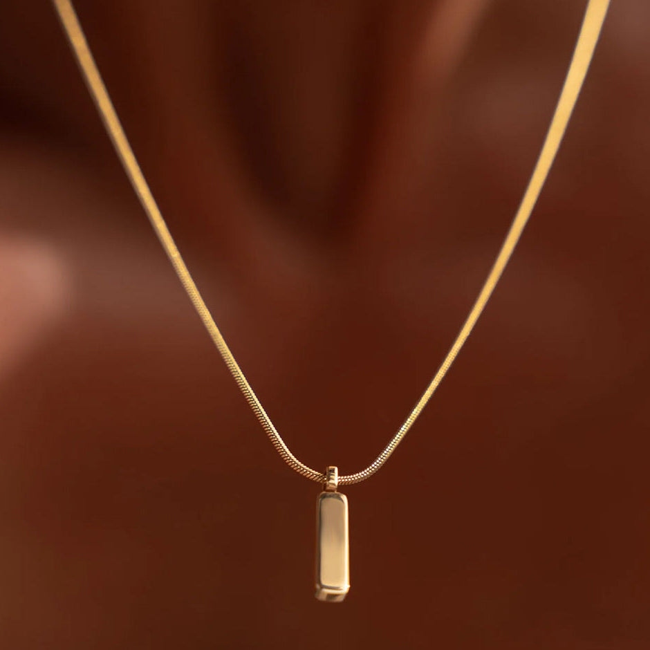 Octagon Pendant Necklace lagacci minimal jewelry