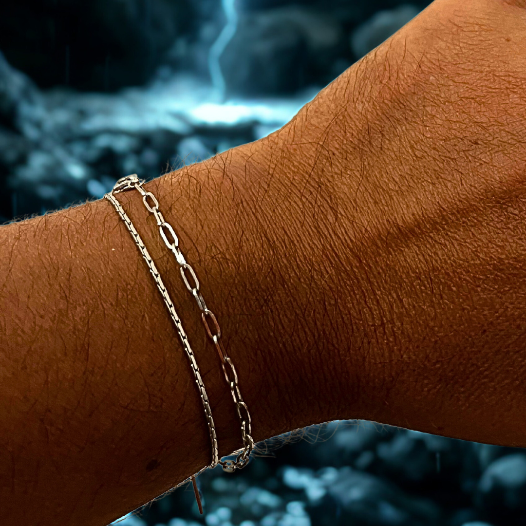 Lagacci minimal jewelry wire chain bracelet