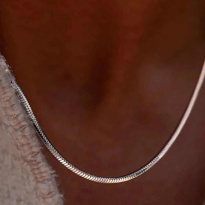 Lagacci minimal jewelry octagon chain necklace