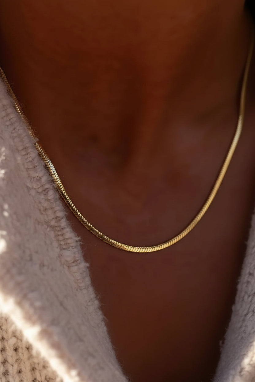 Lagacci minimal jewelry octagon chain necklace