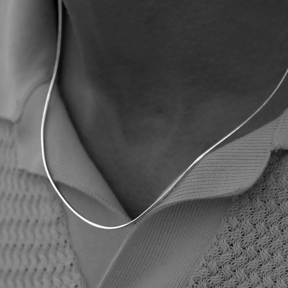 Lagacci minimal jewelry octagon chain necklace