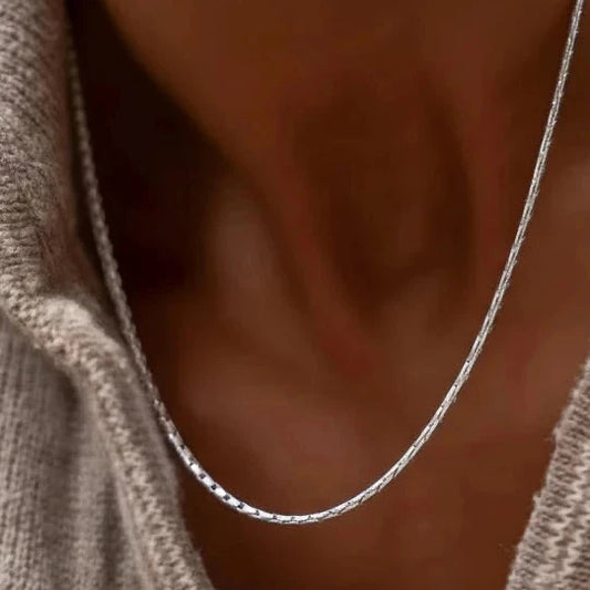 Lagacci minimal jewelry wire chain necklace