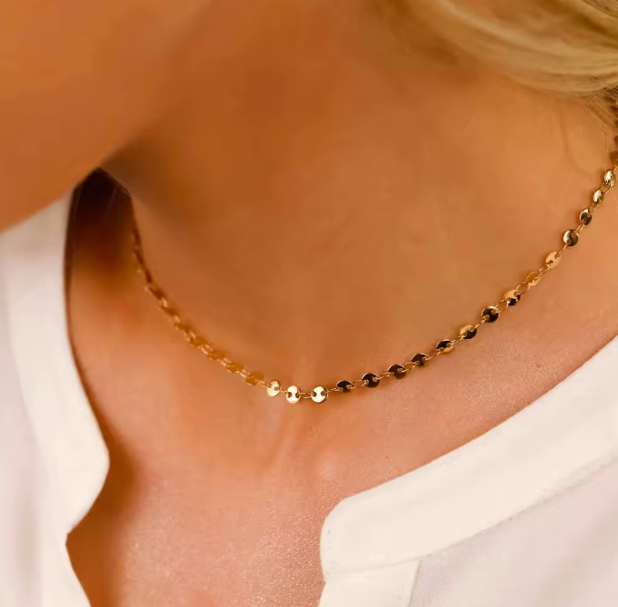 Tassel Sequin Choker Necklace