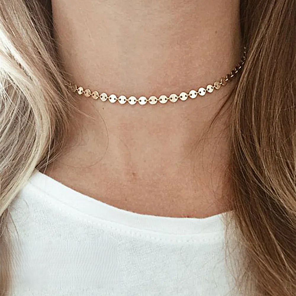 Tassel Sequin Choker Necklace