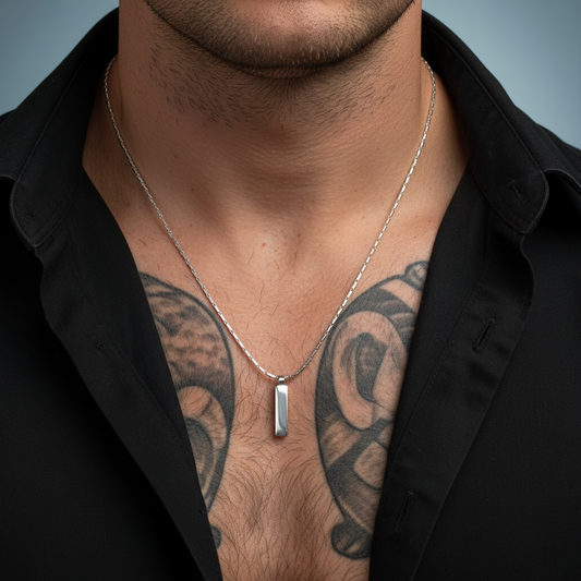 Lagacci minimal jewelry wire pendant necklace