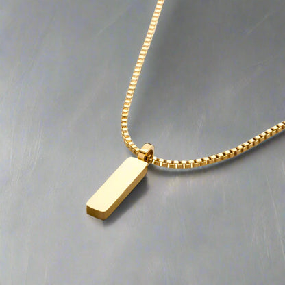 Square Pendant Necklace 1mm