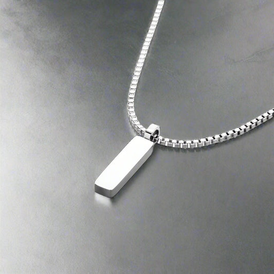 Square Pendant Necklace 1mm