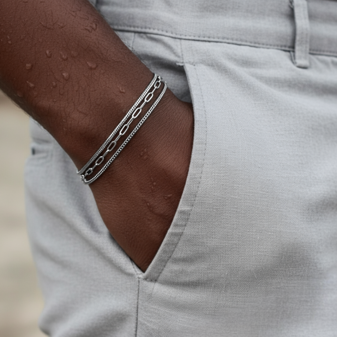 Lagacci minimal jewelry clip chain bracelet 