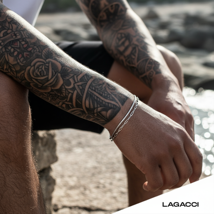 Lagacci minimal jewelry clip chain bracelet 