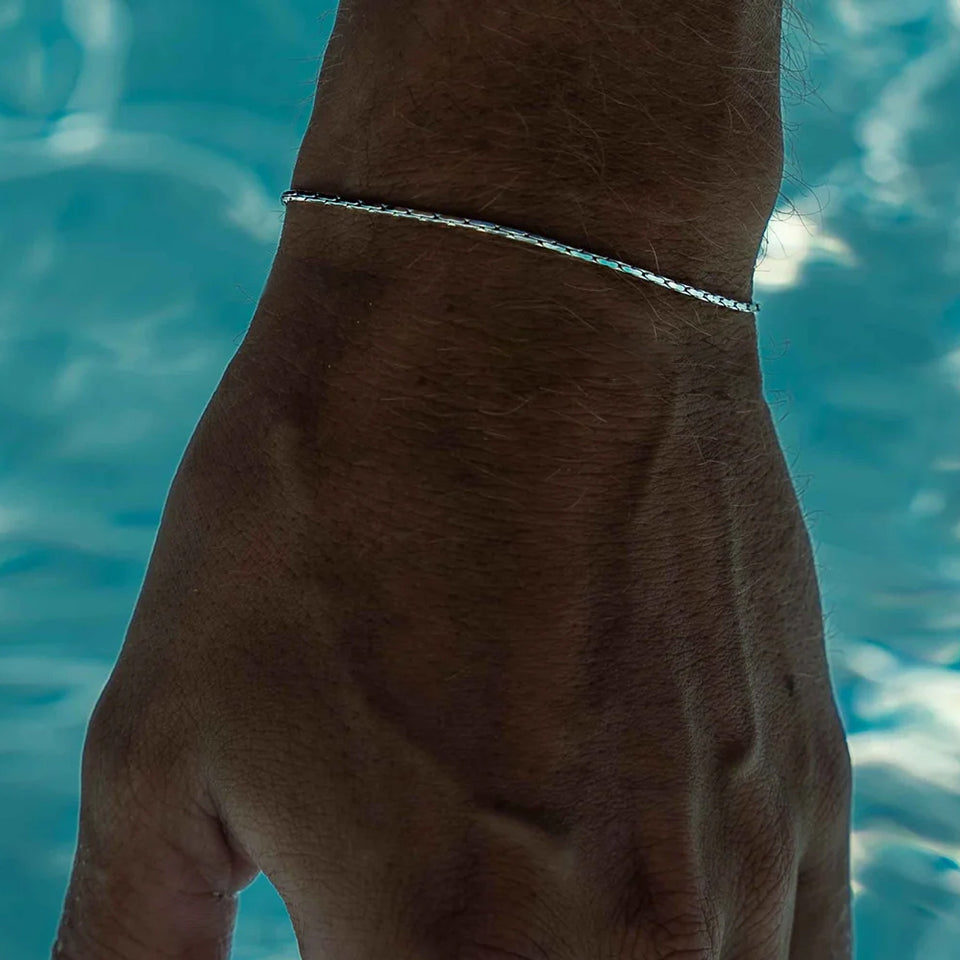 Lagacci minimal jewelry wire chain bracelet 