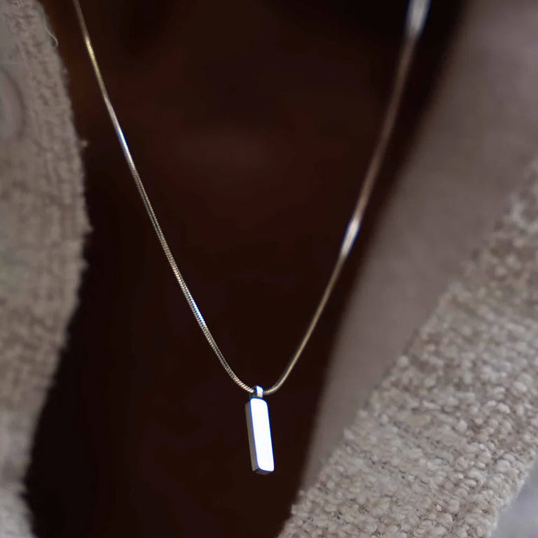  Lagacci minimal jewelry octagon pendant neckalce