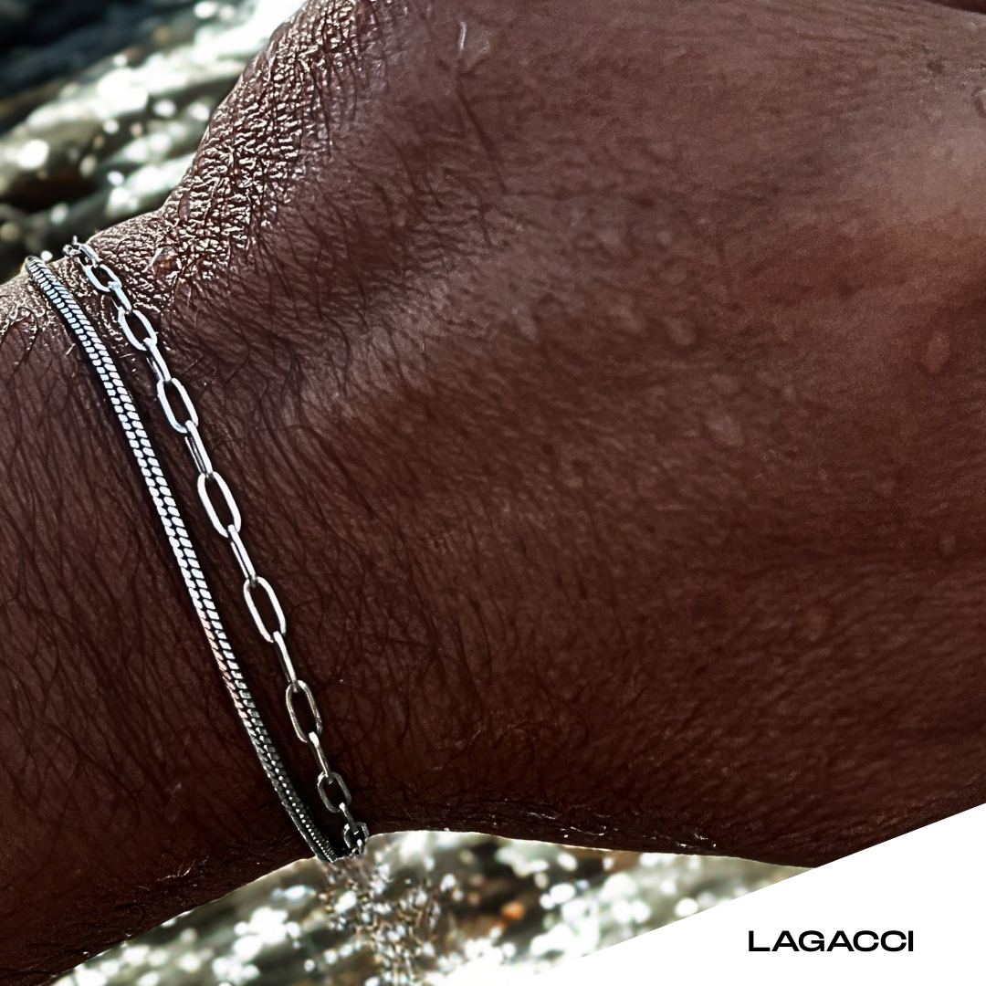 Lagacci minimal jewelry  clip chain bracelet