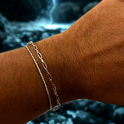 Lagacci minimal jewelry wire chain bracelet 