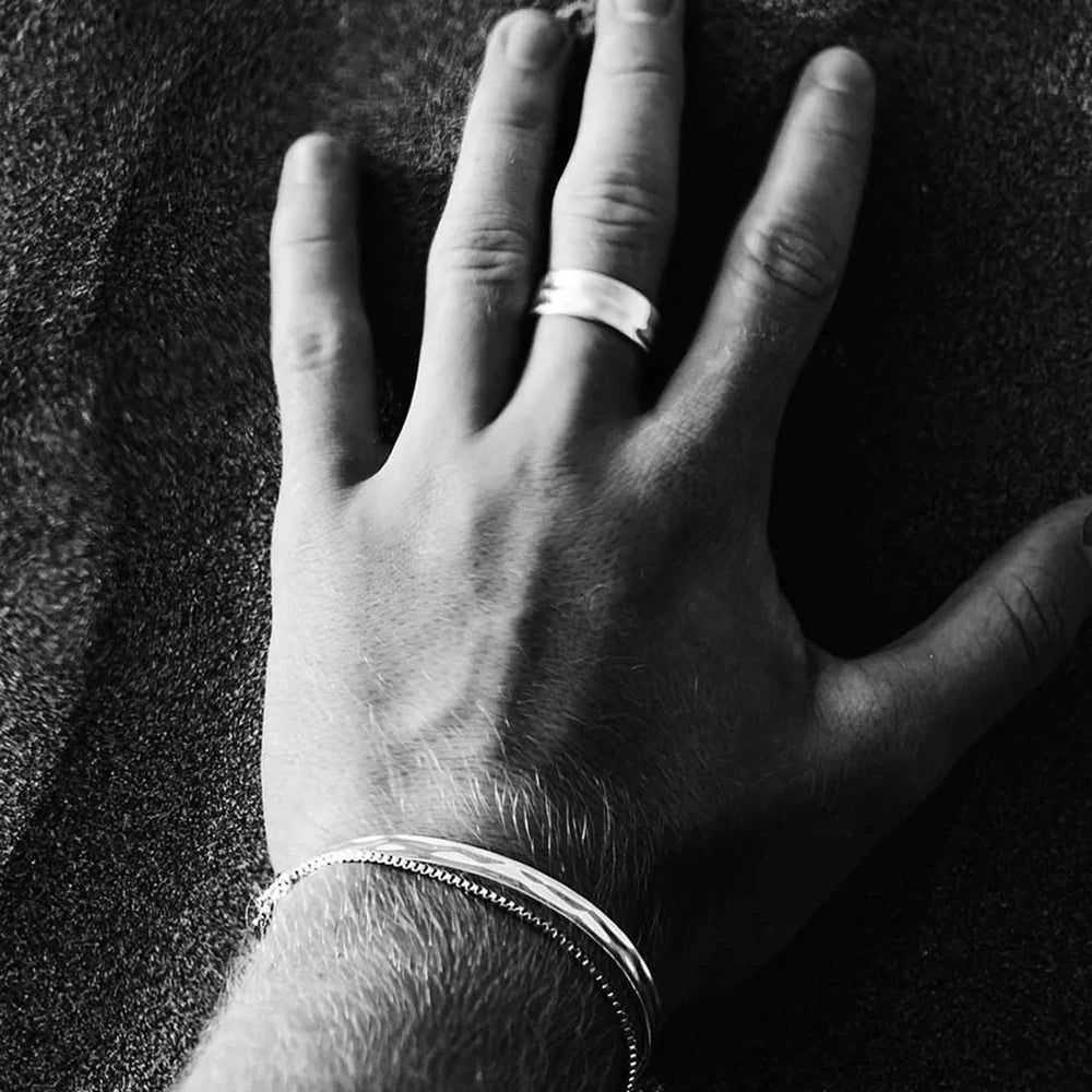 Lagacci minimal jewelry Unisize Stripe Ring