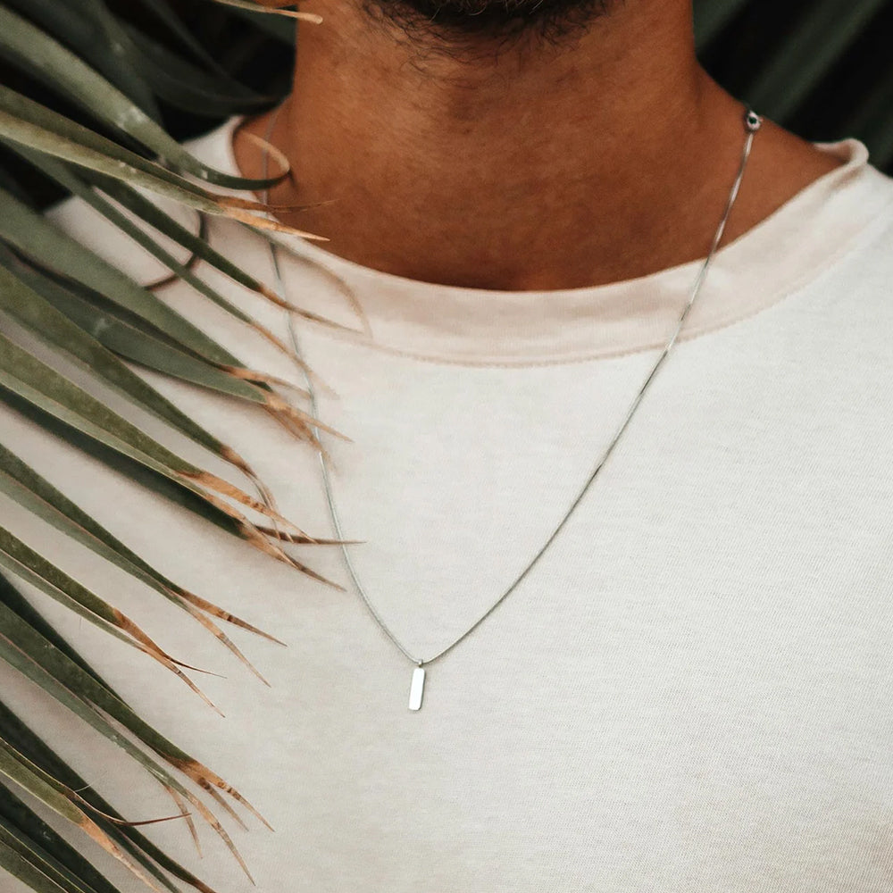 Octagon Pendant Necklace 1mm.
