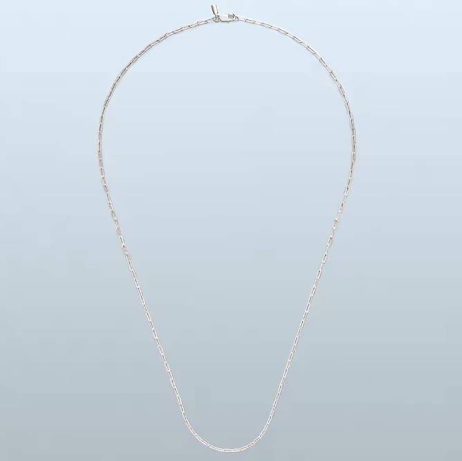 Paperclip Chain Necklace 2mm.