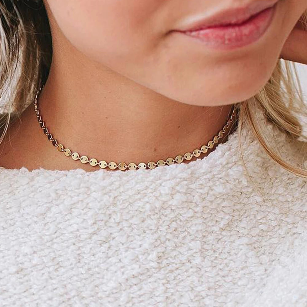 Tassel Sequin Choker Necklace
