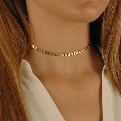 Tassel Sequin Choker Necklace