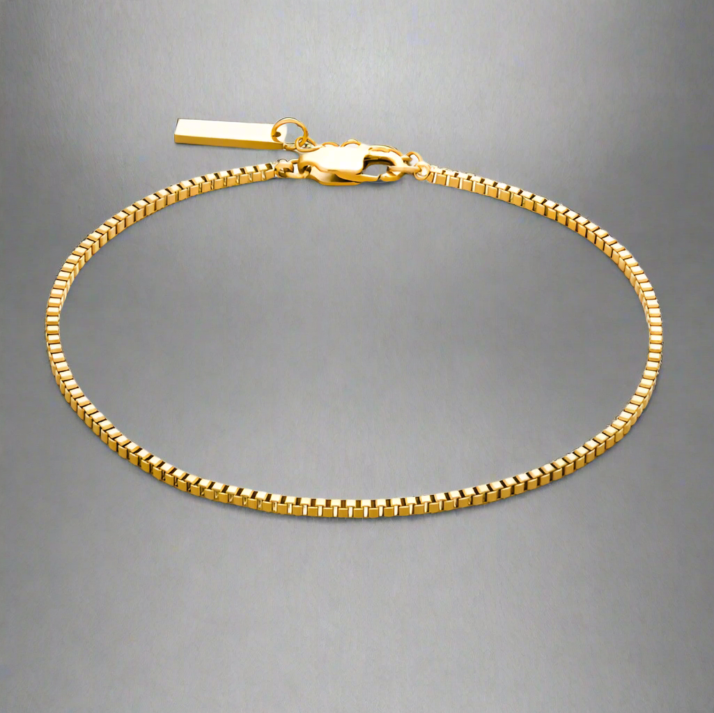 Square Box Chain Bracelet 1,5mm