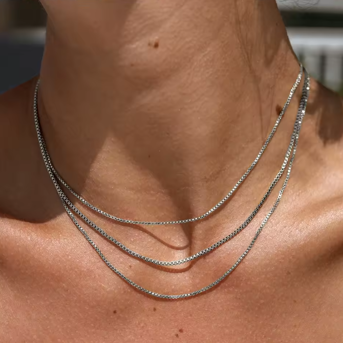 Box Link Chain Necklace