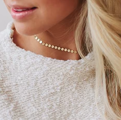 Tassel Sequin Choker Necklace