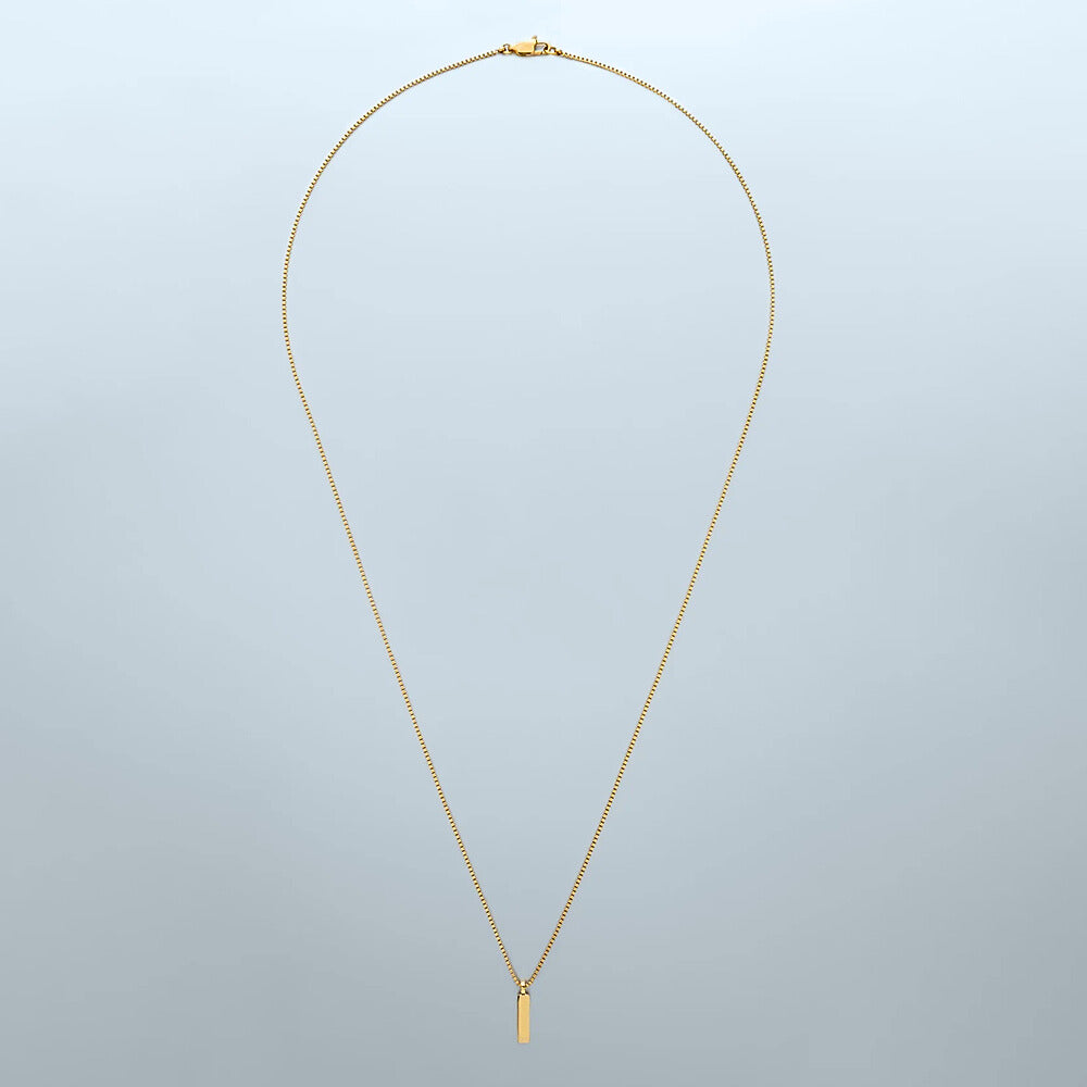 Square Pendant Necklace 1mm.