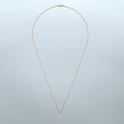 Square Pendant Necklace 1mm.