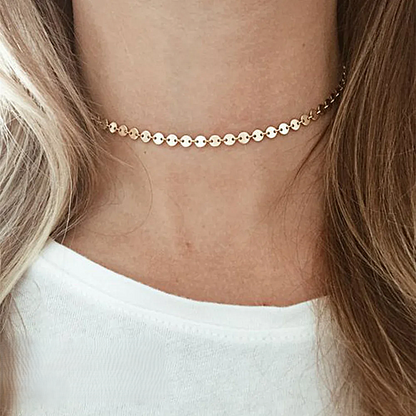 Tassel Sequin Choker Necklace