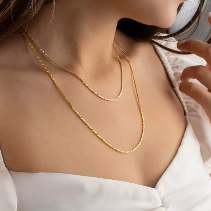 Box Link Chain Necklace