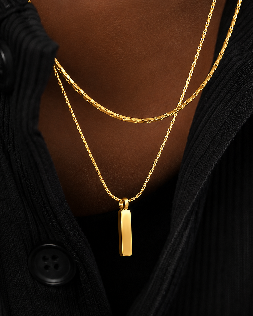 Wire Pendant Chain Necklace