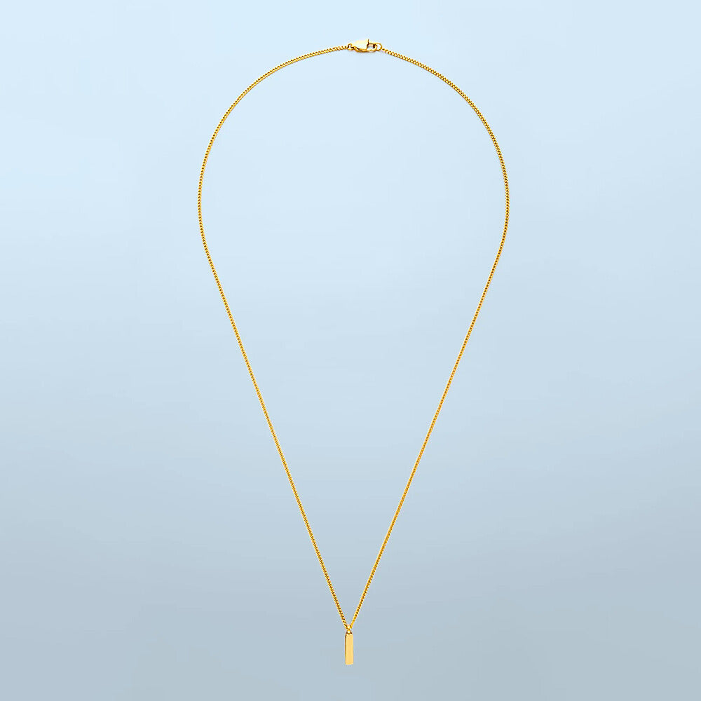 Octagon Pendant Necklace 1mm.