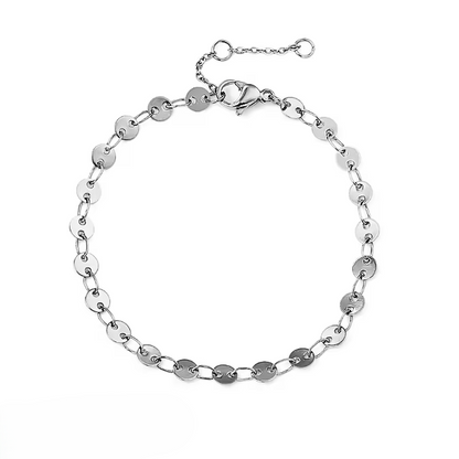 Filled Coin Chain Bracelet